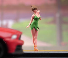 Load image into Gallery viewer, 1:64 Painted Figure Model Miniature Resin Diorama Sand Fairy Green Dress Girl
