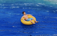 Load image into Gallery viewer, 1:64 Painted Figure Model Miniature Resin Diorama Swimming Kid Man Lady Pool Toy Collection
