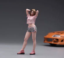 Load image into Gallery viewer, 1:24 Painted Figure Model Miniature Resin Diorama Headset Girl Casual Sporty
