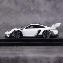Load image into Gallery viewer, HKM 1:64 White 911 GT3 R 992 Rennsport Racing Sports Model Diecast Metal Car
