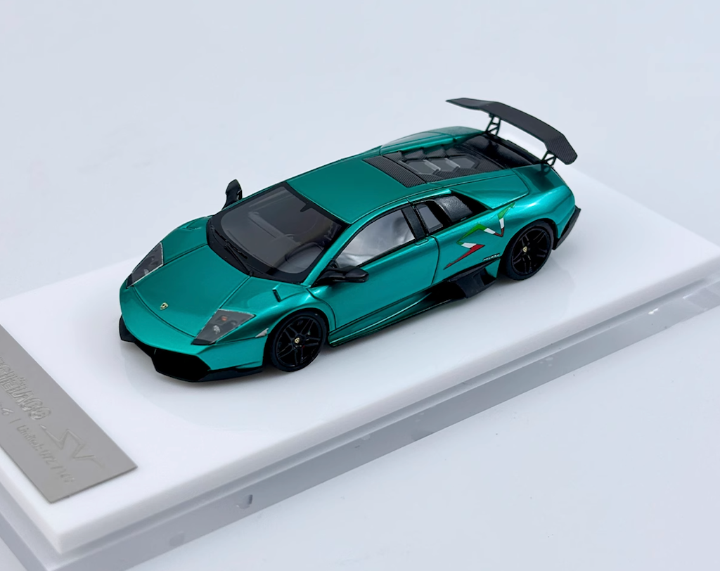 1:64 CL Green Murcielago LP670-4 SV Racing Sports Model Diecast Resin Car New Collection