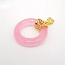 Load image into Gallery viewer, Nature Jade Ring Round Pendant Necklace Gift Jewelry charm Blessing Fortune b
