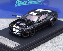 Load image into Gallery viewer, SH 1:64 Black Stripe Challenger SRT Muscle Hellcat Model Diecast Metal Car New Collection
