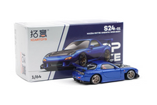Load image into Gallery viewer, Poprace 1:64 Blue JDM RX-7 FD RE Amemiya Sports Model Diecast Metal Car New Collection
