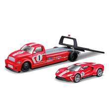 Load image into Gallery viewer, Maisto 1:64 2018 Ford Heritage GT Flatbed Trailer Truck Model Toy Metal Car
