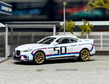 Load image into Gallery viewer, MINIGT 1:64 White BMW 3.0 CSL Coupe #50 Sports Model Diecast Metal Car New Collection
