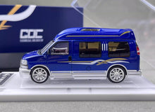 Load image into Gallery viewer, GOC 1:64 Blue GMC Savana Cutaway Van MPV RV Model Diecast Metal Car New Collection
