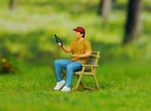 Load image into Gallery viewer, 1:64 Painted Figure Model Miniature Resin Diorama Cafe Sitting Pose Lady Man Toy Collection
