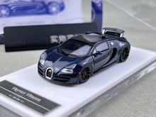 Load image into Gallery viewer, LJM 1:64 Blue Carbon Veyron Vitesse Racing Sports Model Diecast Resin Car New Collection
