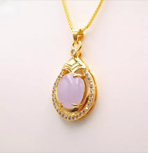 Load image into Gallery viewer, Nature Jade Water Drop Pendant Necklace Gift Jewelry charm Blessing Lucky New g
