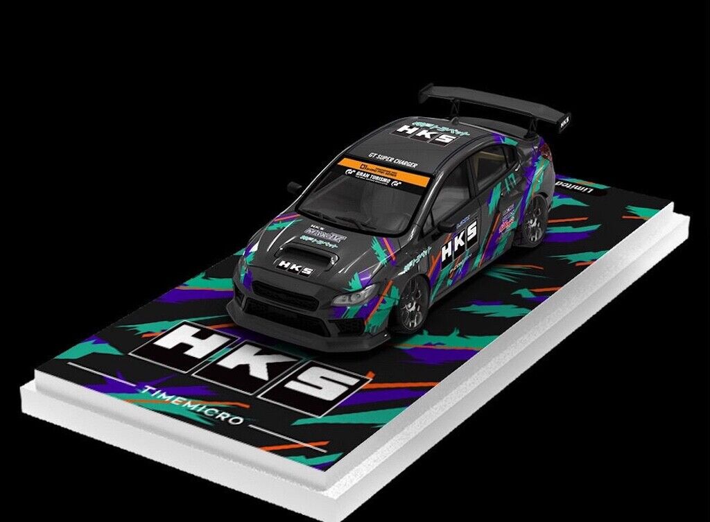 TM 1:64 JDM Impreza STI WRX HKS Figure Sports Model Diecast Metal Car New Collection
