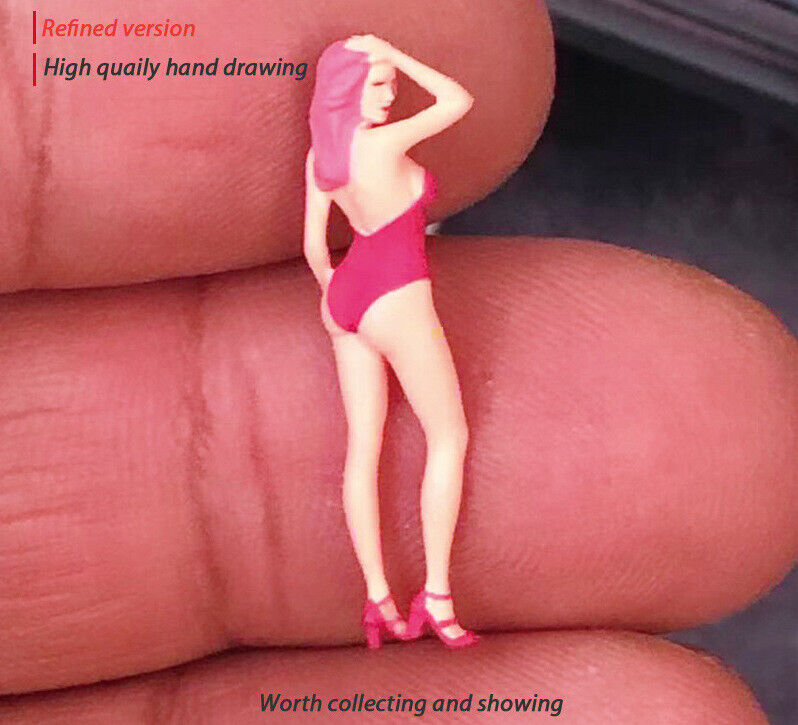1:64 Painted Figure Mini Model Miniature Resin Diorama Sand Sexy Girl Lady HP