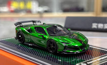 Load image into Gallery viewer, U2 1:64 Green SF90XX Stradale Racing Sports Model Diecast Resin Car New Collection
