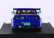 Load image into Gallery viewer, FS 1:64 Fast Speed Skyline GTR R34 Falken #1 Sport Model Diecast Metal Car New Collection
