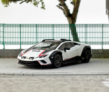 Load image into Gallery viewer, MINIGT 1:64 Huracan Sterrato Bianco Asopo Sports Model Diecast Metal Car New Collection
