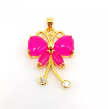 Load image into Gallery viewer, Nature Jade Butterfly Pink Pendant Necklace Gift Jewelry charm Blessing Lucky
