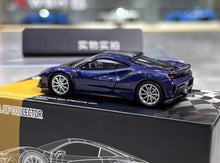 Load image into Gallery viewer, TOC 1:64 Blue 488 Pista Coupe Sports Model Diecast Metal Car New Collection
