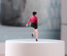 Load image into Gallery viewer, 1:64 Painted Figure Model Miniature Resin Diorama Office Lady Red Lean Woman
