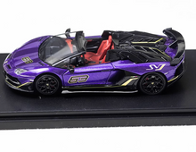 Load image into Gallery viewer, RM 1:64 Purple Aventador svj #63 Sports Model Diecast Metal Car BN
