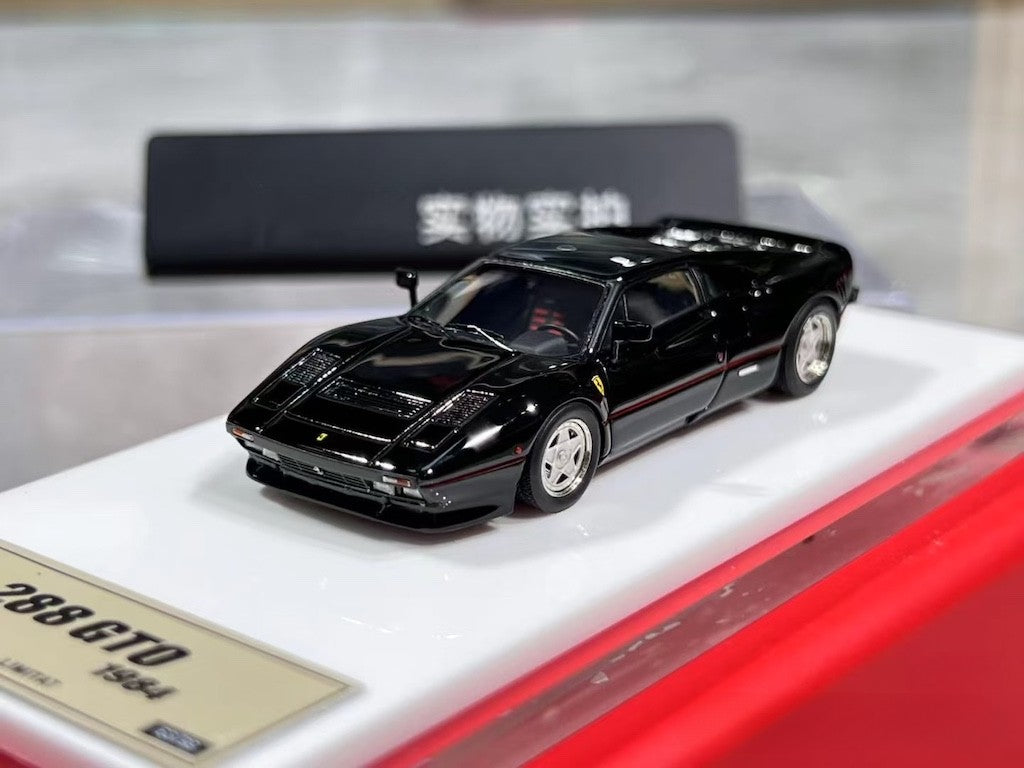 DMH 1:64 Black 1984 288 GTO Racing Sports Model Diecast Resin Car BN