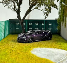 Load image into Gallery viewer, LJM 1:64 Purple Chiron Veyron Racing Sports Model Diecast Resin Car New
