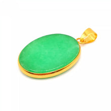 Load image into Gallery viewer, Nature Jade Green Oval Pendant Necklace Gift Jewelry charm Blessing Lucky New a
