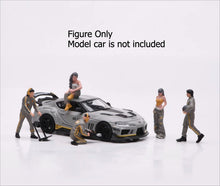 Load image into Gallery viewer, 1:64 Painted Figure Model Miniature Resin Diorama Scene Repair Racing People Set
