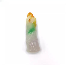 Load image into Gallery viewer, Nature Jade Bamboo White Pendant Necklace Gift Jewelry charm Blessing Lucky b
