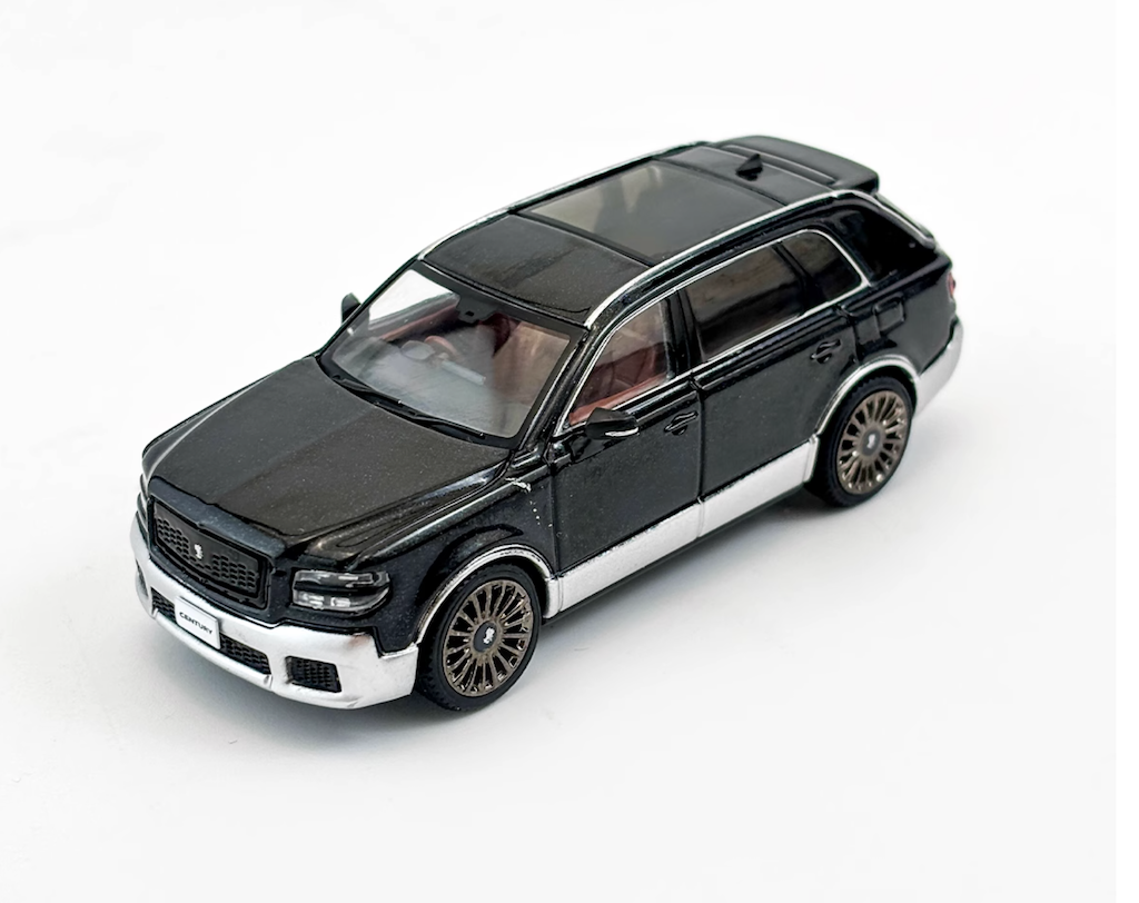 GCD 1:64 Black Silver Century City SUV Sports Model Diecast Metal Car New Collection