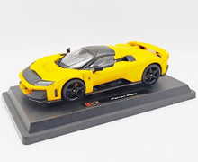 Load image into Gallery viewer, Bburago 1:24 Yellow F80 Racing Sports Open Model Diecast Metal Car New Collection
