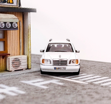 Load image into Gallery viewer, Mortal 1:64 White S124 E300 Wagon Roof Bike Model Diecast Metal Car New
