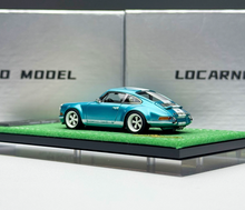 Load image into Gallery viewer, 1:64 LOCARNO Ice Blue Singer 964 Coupe Sports Model Diecast Resin Car New Collection

