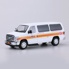 Load image into Gallery viewer, 1:64 596 White Fire FDNY E350 Super Duty Wagon Van Model Diecast Metal Car New Collection
