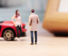 Load image into Gallery viewer, 1:64 Painted Figure Model Miniature Resin Diorama Wind Coat Man Standing
