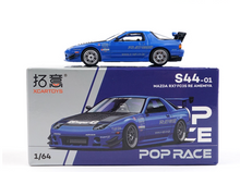 Load image into Gallery viewer, Poprace 1:64 JDM Blue RX7 FC3S RE Sports Model Diecast Metal Car New Collection
