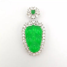 Load image into Gallery viewer, Nature Jade Leaf Bling Pendant Necklace Gift Jewelry charm Blessing Lucky New
