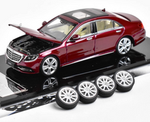 Load image into Gallery viewer, Glory 1:64 Wine Red S320L W222 Sedan Sports Model Diecast Metal Car New Collection
