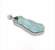 Load image into Gallery viewer, Nature Jade Budha Hand Pendant Necklace Gift Jewelry charm Blessing Lucky New a
