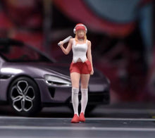 Load image into Gallery viewer, 1:64 Painted Figure Model Miniature Resin Diorama Sand Street Lady Headset Girl
