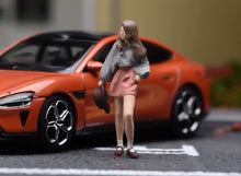 Load image into Gallery viewer, 1:64 Painted Figure Model Miniature Resin Diorama Toy Sand Trendy Walking Girl
