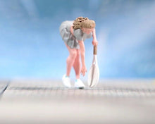 Load image into Gallery viewer, 1:64 Painted Figure Model Miniature Resin Diorama Sand Tennis Girl Bending Sexy
