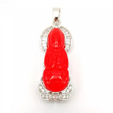 Load image into Gallery viewer, Nature Jade Guanyin Pendant Necklace Gift Jewelry charm Blessing Fortune New bb
