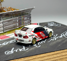 Load image into Gallery viewer, MH 1:64 White Gold Rims Lancer EVO IV 4 GSR Sports Model Diecast Metal Car New Collection
