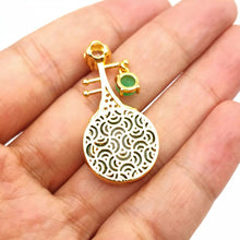 Load image into Gallery viewer, Nature Jade Green Pipa Pendant Necklace Gift Jewelry charm Blessing Lucky New
