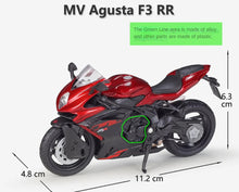 Load image into Gallery viewer, WELLY 1:18 Red MV Agusta F3 RR Racing Sports Model Diecast Metal Motorcycle
