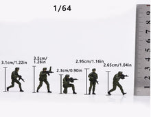Load image into Gallery viewer, 1:64 Painted Figure Model Miniature Resin Diorama Scene Commando Soldiers Team
