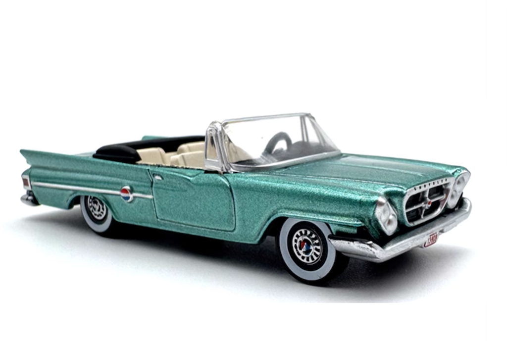 1:87 Green 1961 Chrysler 300 Convertible Sports Model Diecast Metal Car New Collection