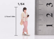 Load image into Gallery viewer, 1:64 Painted Figure Model Miniature Resin Casual Girl Trendy Lady Holding Drink
