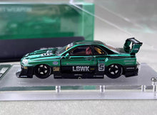 Load image into Gallery viewer, SW 1:64 Green LBWK ER34 #5 GTR Skyline Sports Model Diecast Metal Car New Collection
