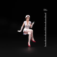 Load image into Gallery viewer, 1:64 Painted Figure Model Miniature Resin Diorama Sexy Injection Nurse Girl Sand New
